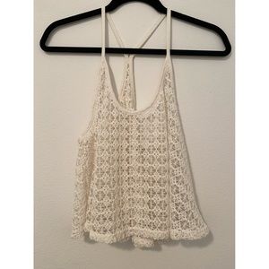 VS PINK crochet crop beach cover up